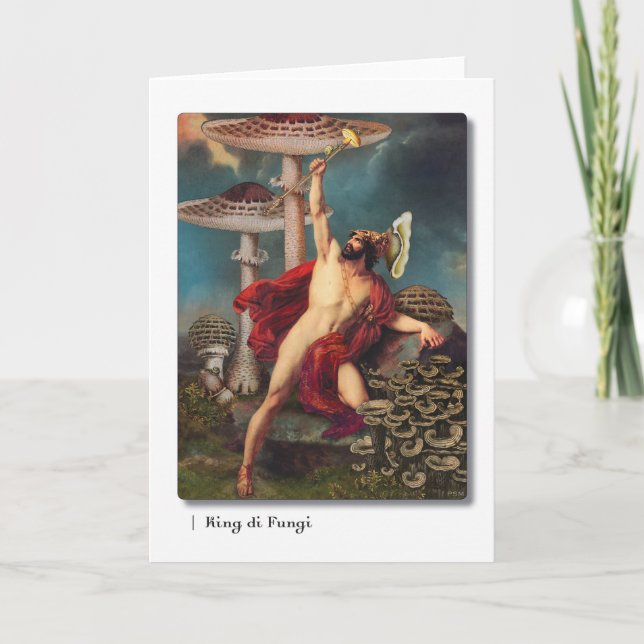 Cartão King di Fungi Tarot Greeting Card (Frente)