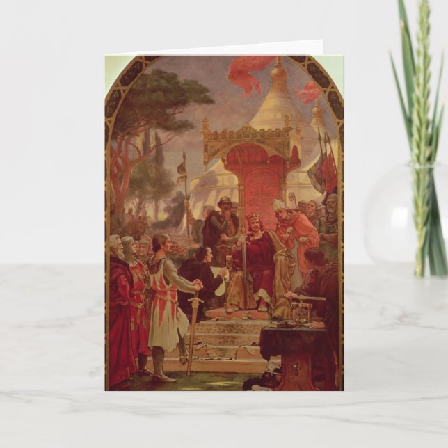 Cartão King John Granting the Magna Carta in 1215, 1900 (Frente)