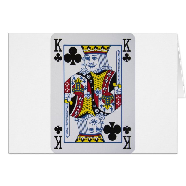 Cartão King Of Clovers (Clubs) (Frente Horizontal)
