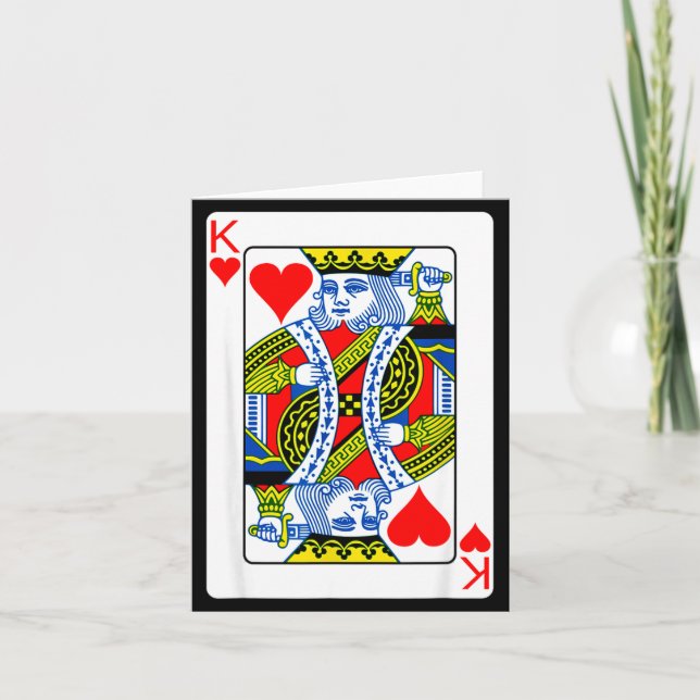 Cartão King Of Hearts Playing Card Valentine Costume  (Frente)