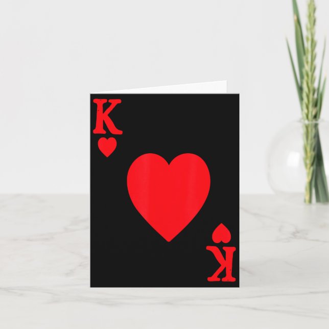 Cartão King Of Hearts Valentine's Day Lover Royal Flush F (Frente)