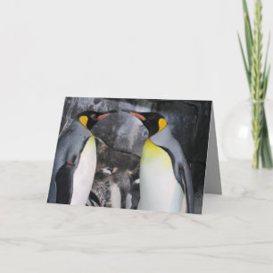 Cartão King Penguins in Love Greeting Card