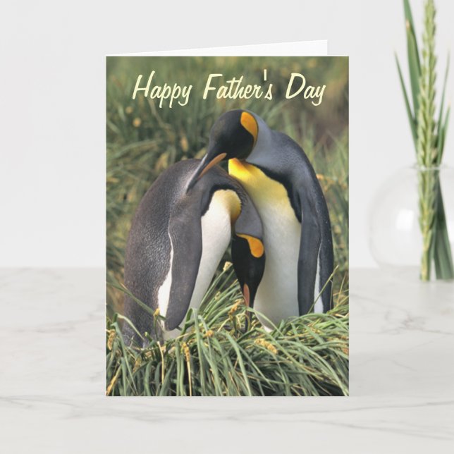 Cartão King penguins Lovers Father's Day (Frente)
