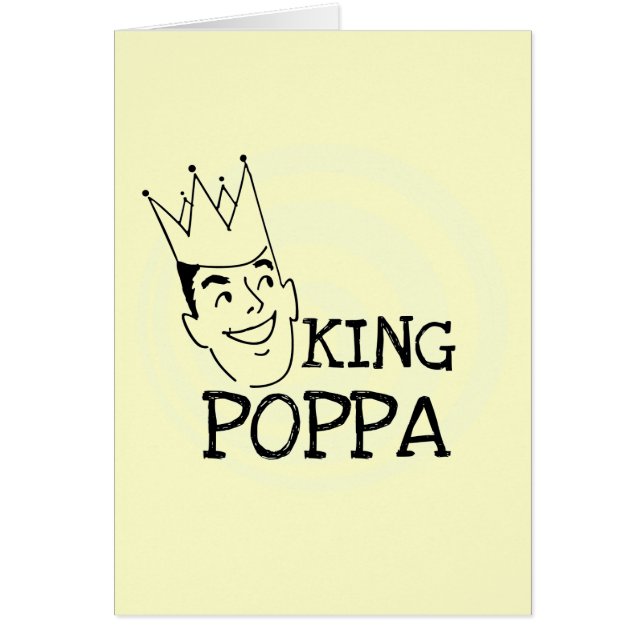 Cartão King Poppa T-shirts e presentes (Frente)