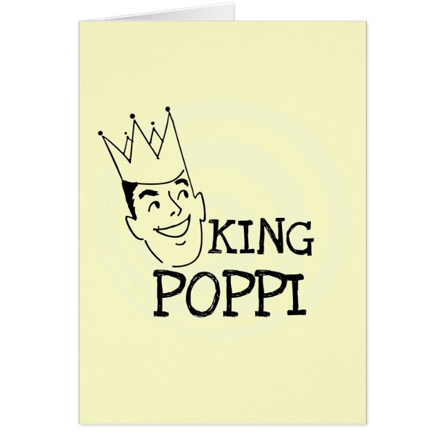 Cartão King Poppi T-shirts e presentes (Frente)