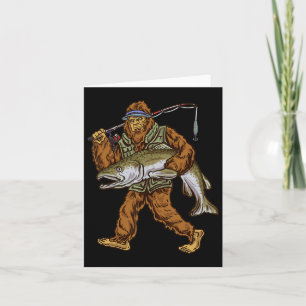 Cartão King Salmon Fisheries Trout Hunting Bigfoot Pescad