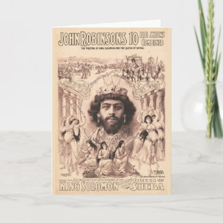 Cartão King Solomon cercado por dançarinas
