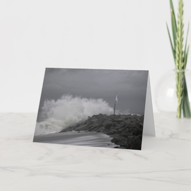 Cartão King Tide Waves em West Port, WA (Frente)