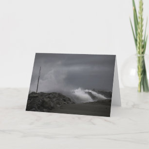 Cartão King Tide Waves em West Port, WA