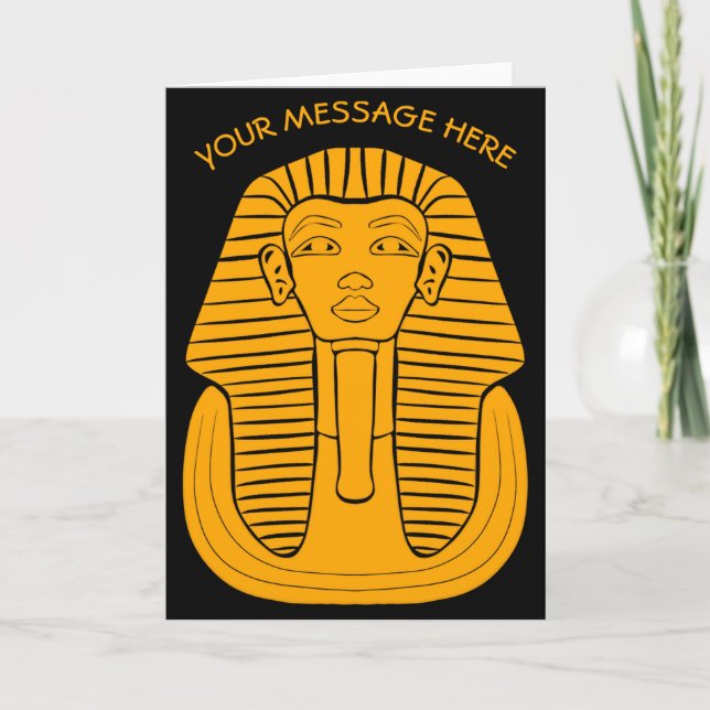 Cartão King Tut Tutankhamen Ancient Egyptian Graphic T Sh (Frente)