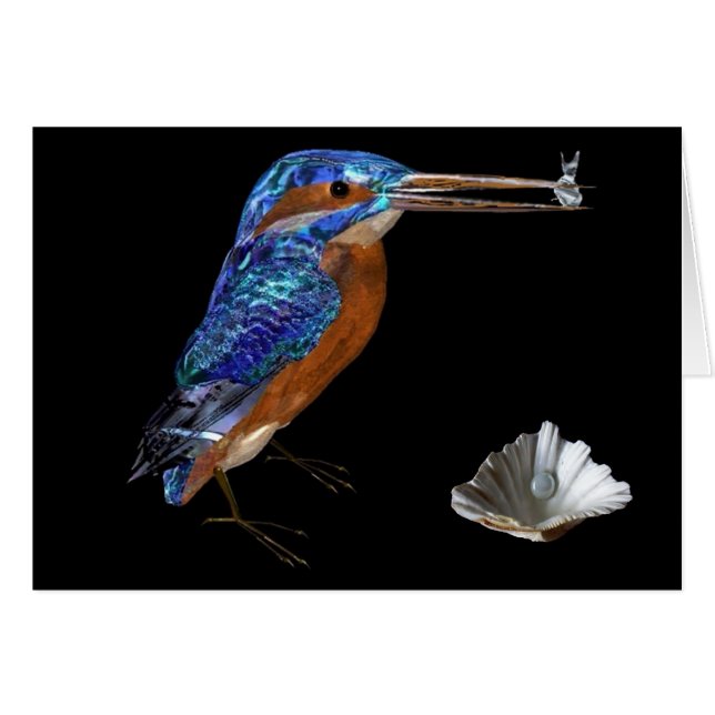 Cartão KINGFISHER , preto (Frente Horizontal)