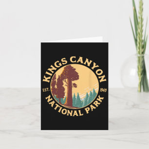 Cartão Kings Canyon National Park California Hiking Campi