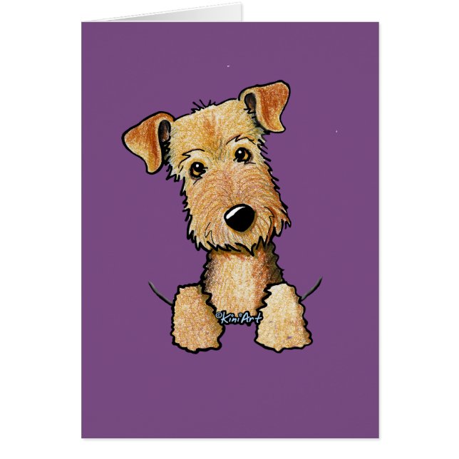 Cartão KiniArt Airedale Terrier (Frente)