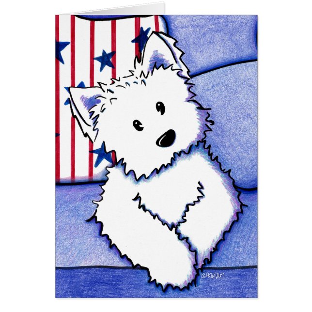 Cartão KiniArt American Westie (Frente)
