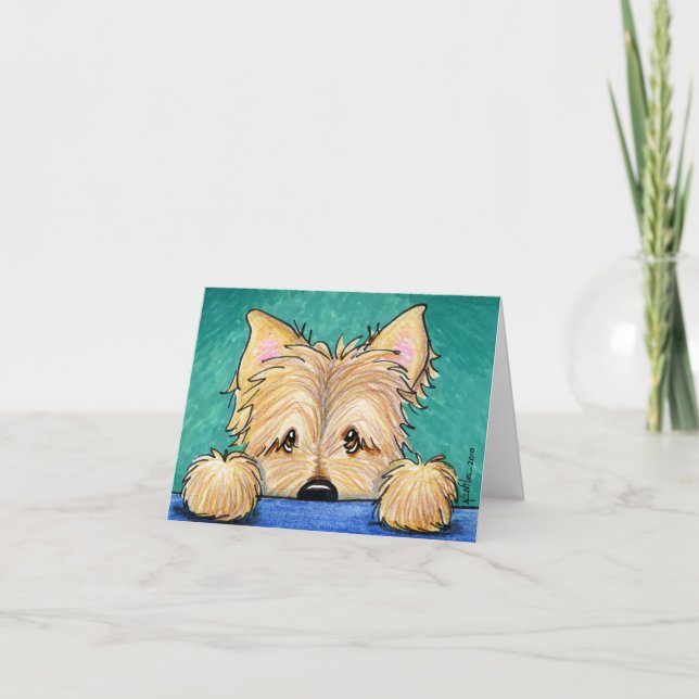 Cartão KiniArt Cairn Terrie Art Note Card (Frente)