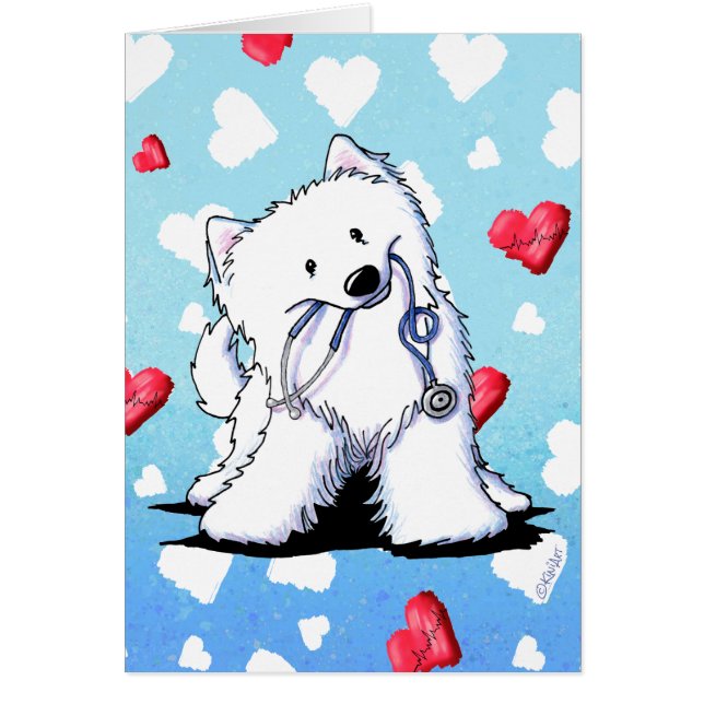 Cartão KiniArt Doctor Samoyed (Frente)
