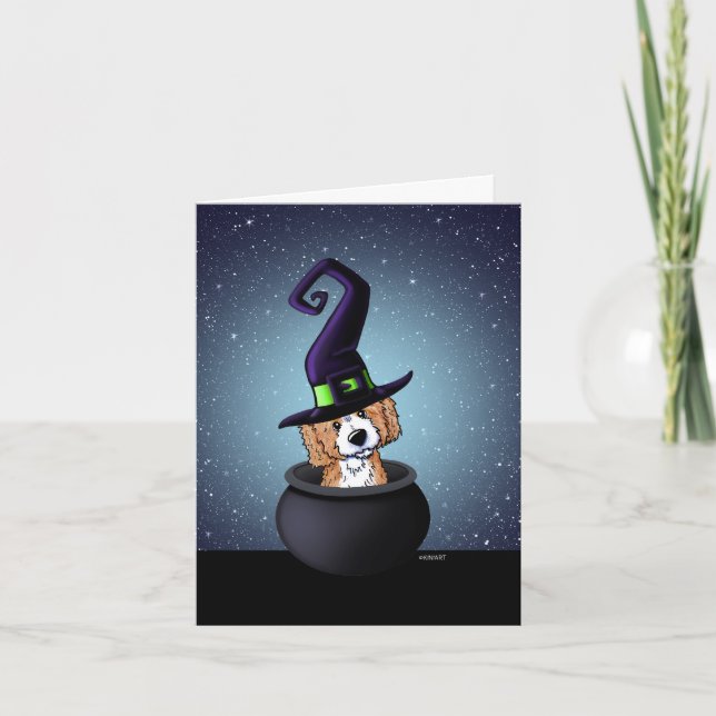 Cartão KiniArt Doodle Dog Witeen (Frente)