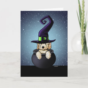 Cartão KiniArt Goldendoodle Halloween