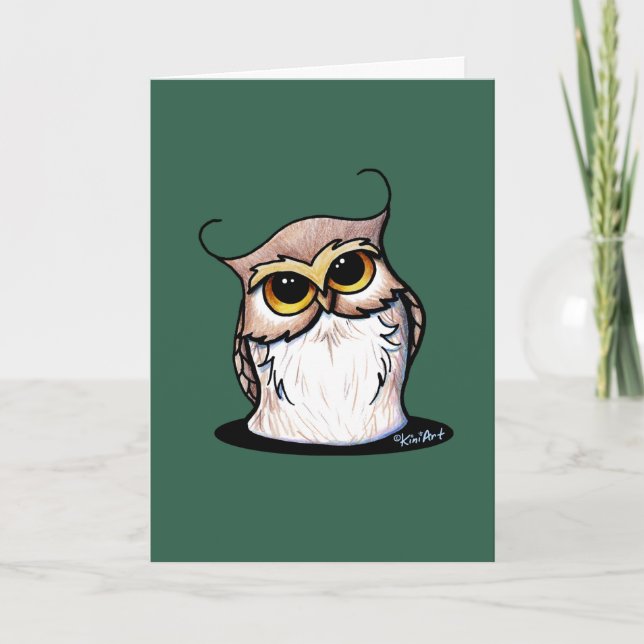 Cartão KiniArt Owl (Frente)