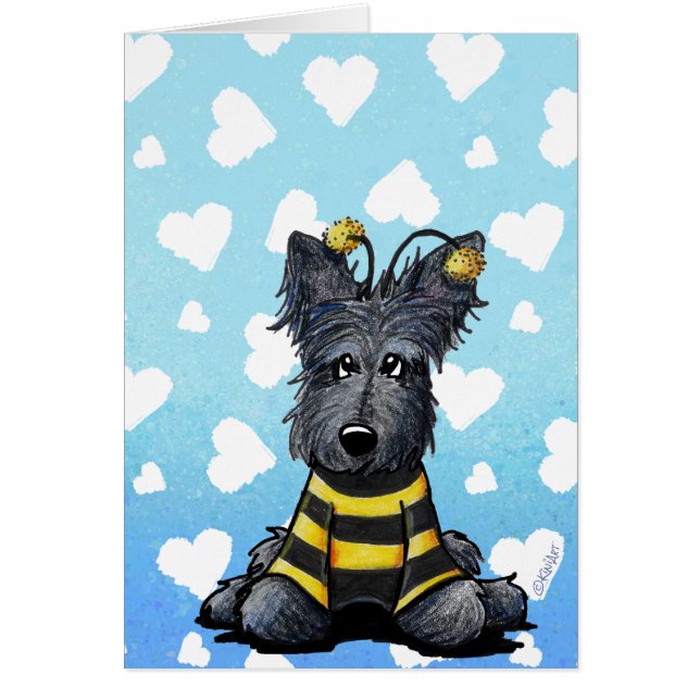 Cartão KiniArt Scottie Dog Bee (Frente)