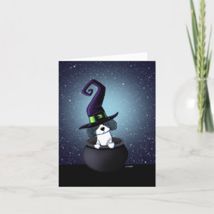 Cartão KiniArt Shih Tzu Witch Halloween