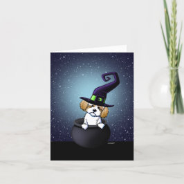 Cartão KiniArt Shih Tzu Witch Halloween