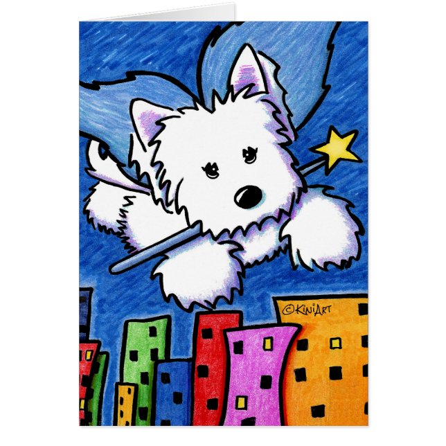Cartão KiniArt Westie Faerie (Frente)
