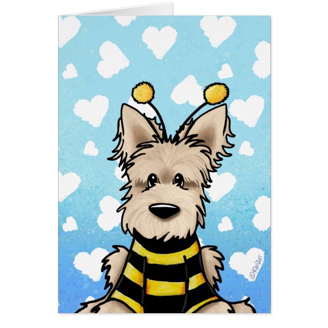 Cartão KiniArt Wheaten Scottie Dog Bee (Frente)