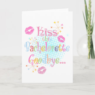 Cartão Kiss Bachelorette Goodbye