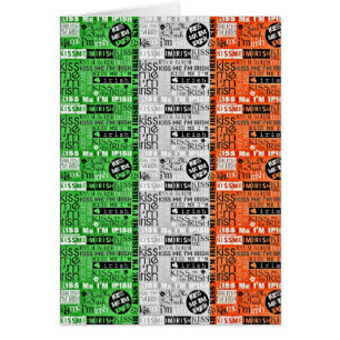 Cartão Kiss Me Irish Flag