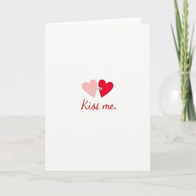 Cartão Kiss Me Love Romance Card (Frente)