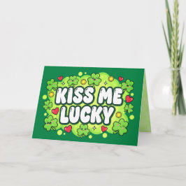 Cartão Kiss Me Lucky St. Patrick’s Day Card