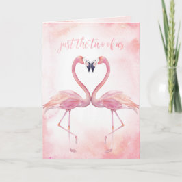 Cartão Kissing Flamingos | Apenas Os Dois Namorados