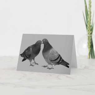 Cartão Kissing Pigeons Greeting Card