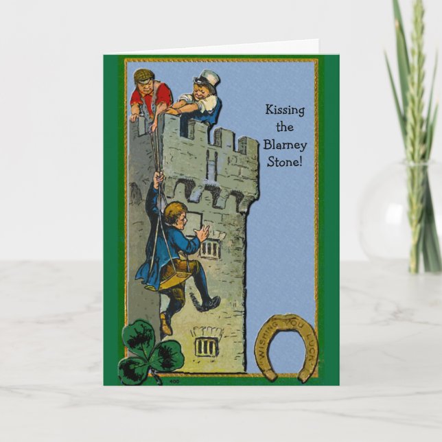 Cartão Kissing the Blarney Stone greeting card (Frente)