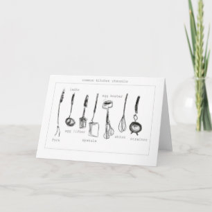 Cartão Kitchen utensils