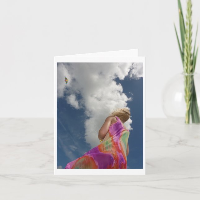 Cartão Kite Flying (Frente)