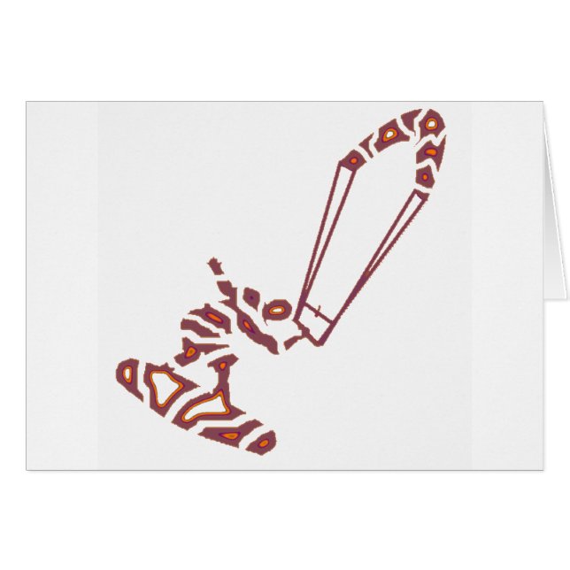 Cartão Kiteboard nunca hesita (Frente Horizontal)