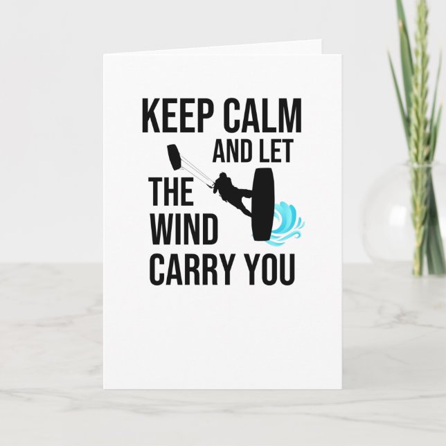 Cartão Kitesurfing Kitesurfer Kiteboarder (Frente)