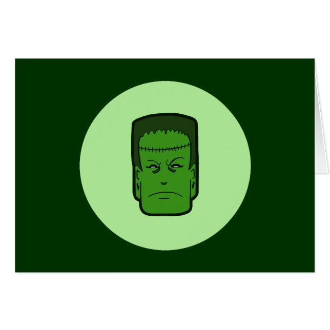 Cartão Kitschy Frankenstein (Frente Horizontal)