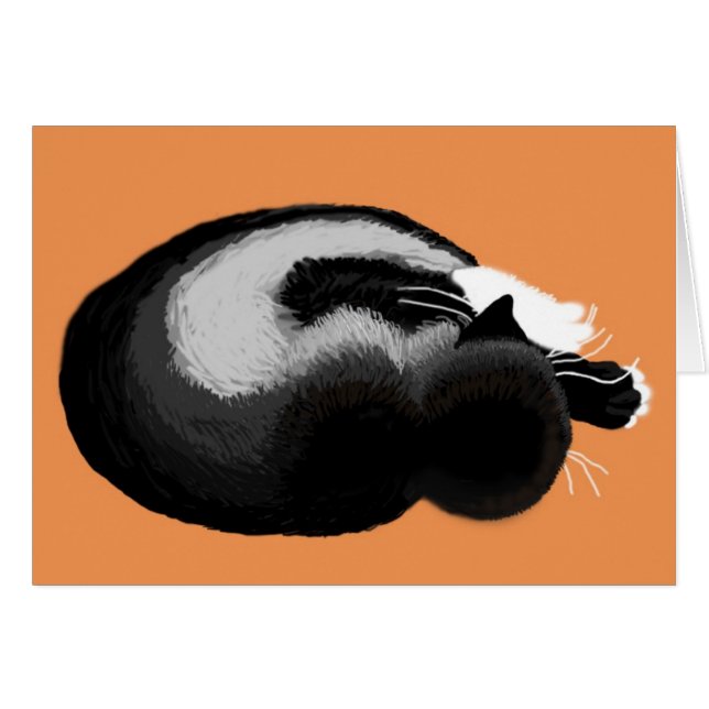 Cartão kitten asleep (Frente Horizontal)