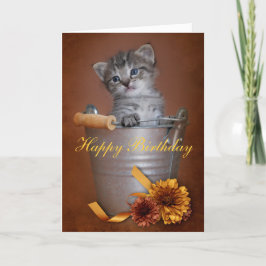 Cartão Kitten Birthday Card