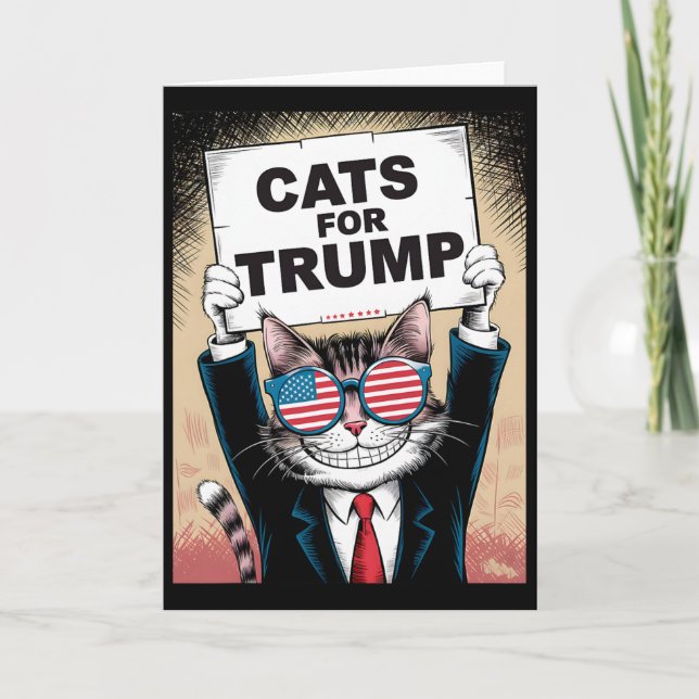 Cartão Kittens And Ducks For Trump Vance 2024 Cats For Tr (Frente)