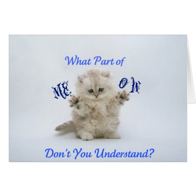 Cartão Kittens Mede Atitude (Frente Horizontal)