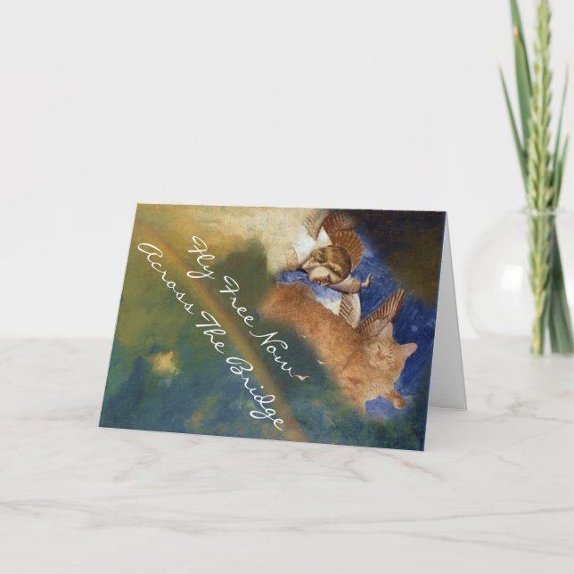 Cartão Kitty Angel Sympathy Card (Frente)