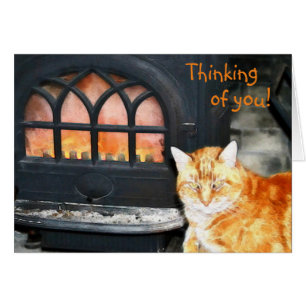 Cartão Kitty Cat Pensando Em Você