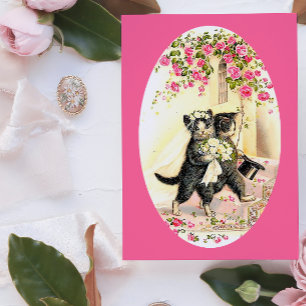 Cartão Kitty Cat Wedding
