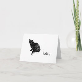 Cartão Kitty Note Card blank inside with envelope