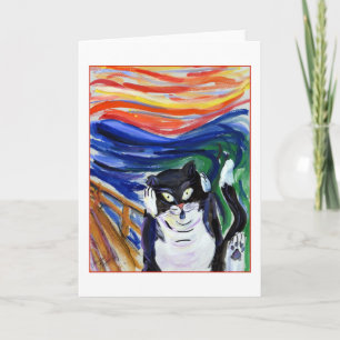 Cartão Kitty Scream Greeting Card
