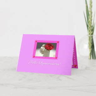 Cartão Kitty & Tea Roses Quinceañera